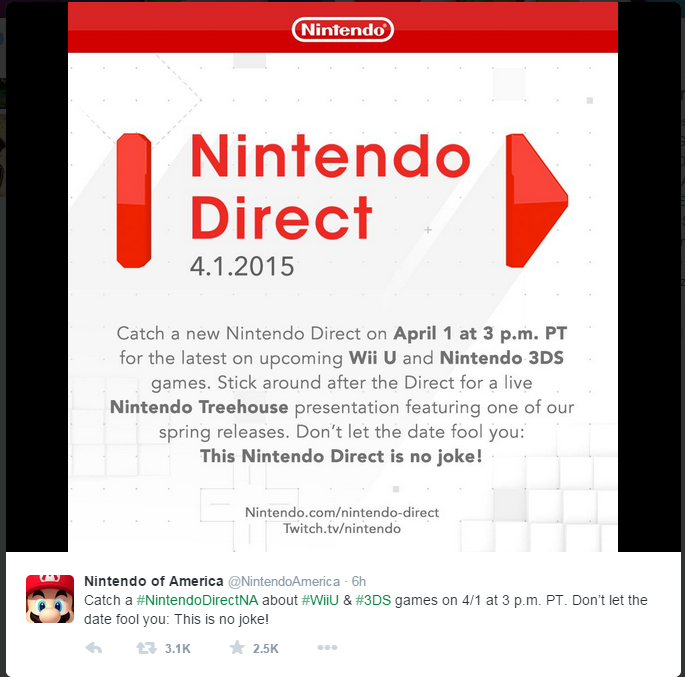 Nintendo Direct is Happening on April Fool's! (With Leaked Info