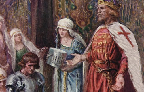 King with some women and men