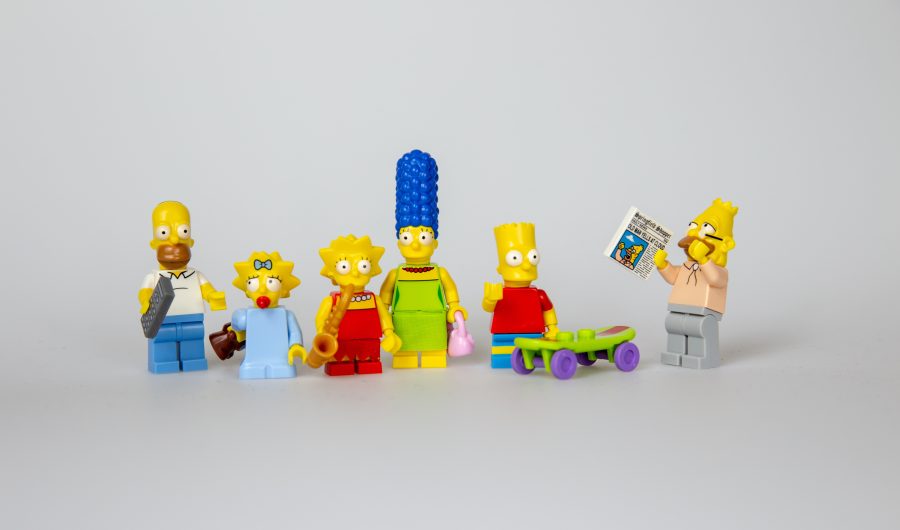 Lego figures of the Simpsons family