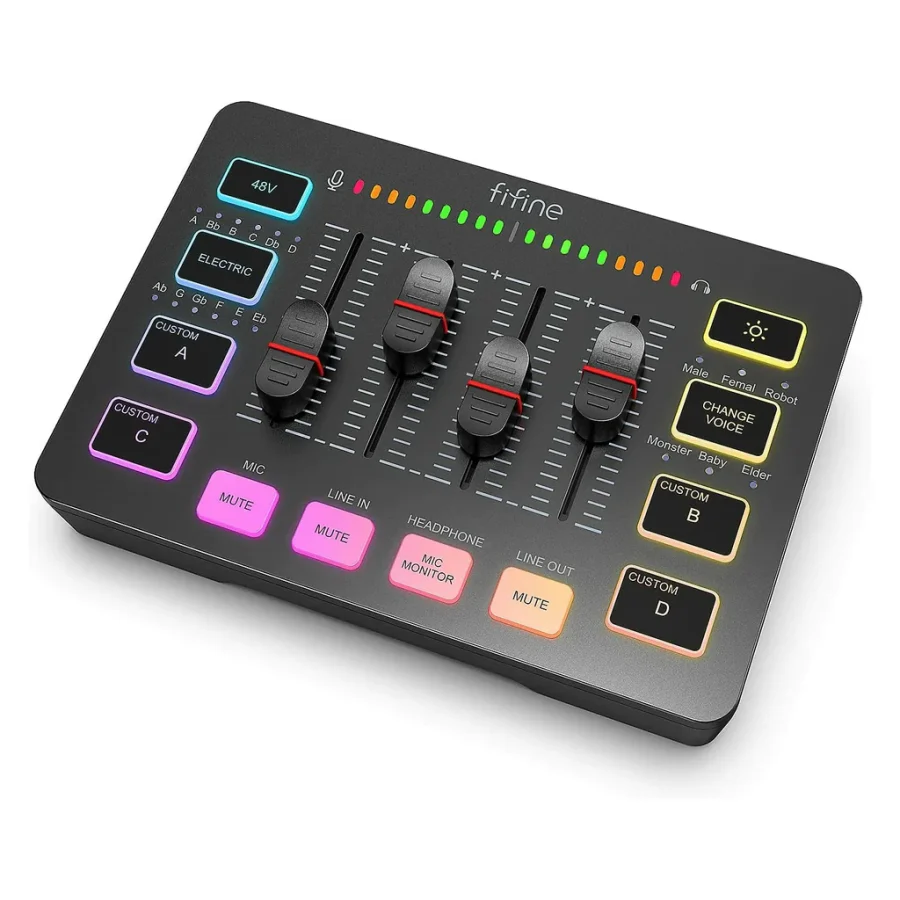 Video Review – Fifine AM8 Microphone, SC3 Mixer - Geeks Under Grace